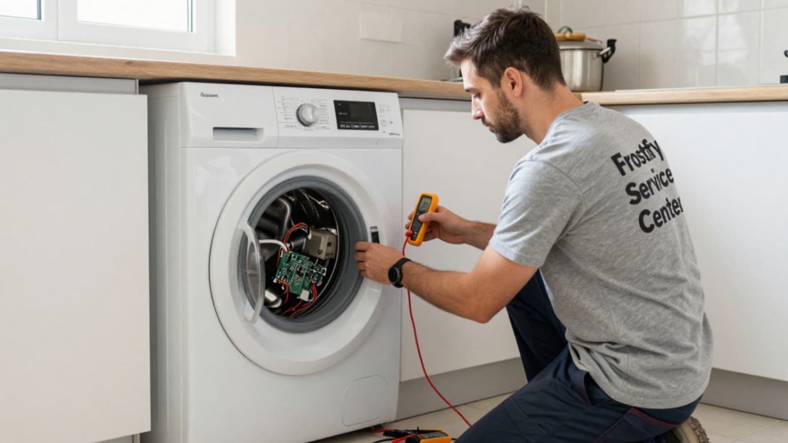 Professional technician Washing Machine Repair at a customer's home in Mumbai